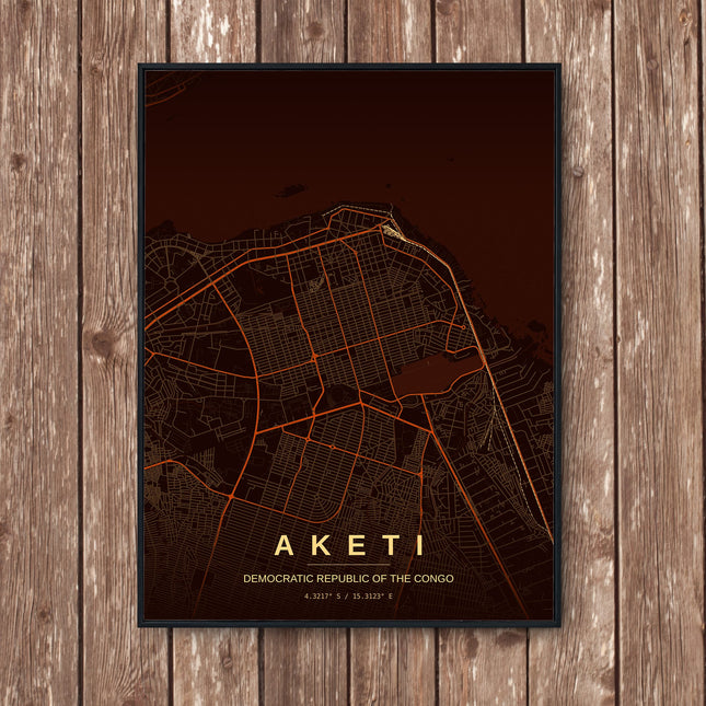 Kinshasa Map Art Print - Wall Print | Personalised Gift