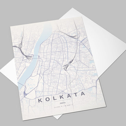 Kolkata Map Art Print - Alternative Angle View