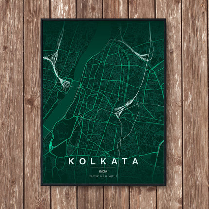 Kolkata Map Art Print - Wall Print | Personalised Gift