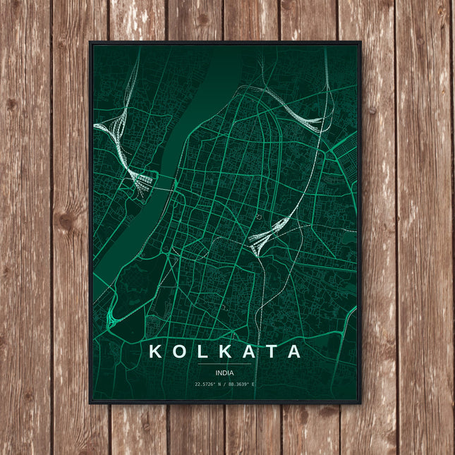 Kolkata Map Art Print - Wall Print | Personalised Gift