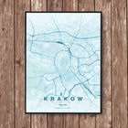 Krakow Map Art Print - Wall Print | Personalised Gift