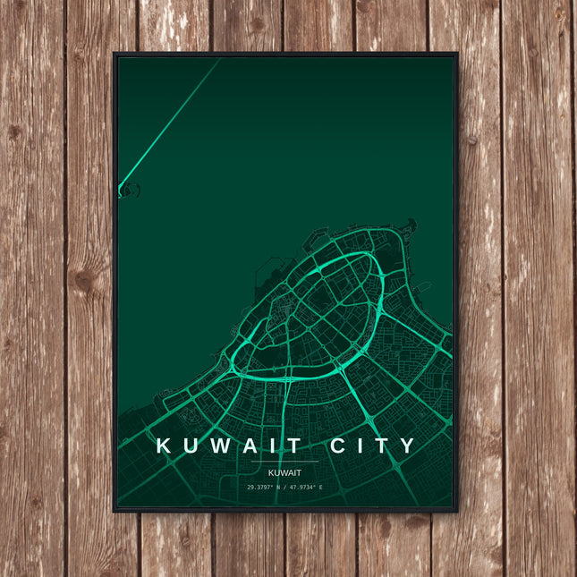 Kuwait City Map Art Print - Wall Print | Personalised Gift