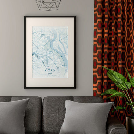 Kyiv Map Art Print - Alternative Angle View