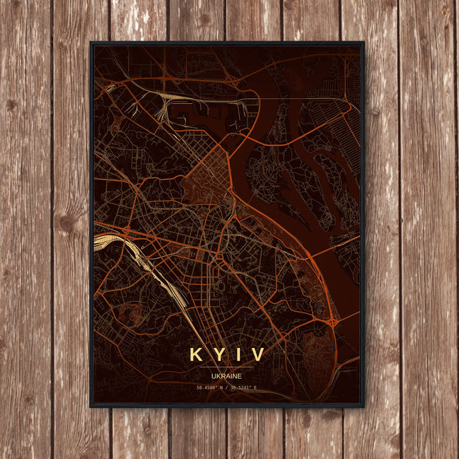 Kyiv Map Art Print - Wall Print | Personalised Gift