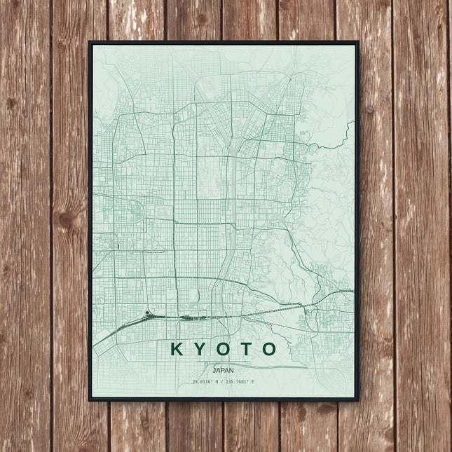 Kyoto Map Art Print - Wall Print | Personalised Gift