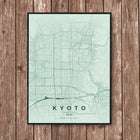 Kyoto Map Art Print - Wall Print | Personalised Gift