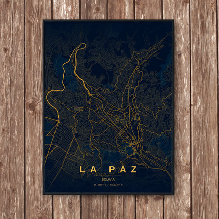 La Paz Map Art Print - Wall Print | Personalised Gift