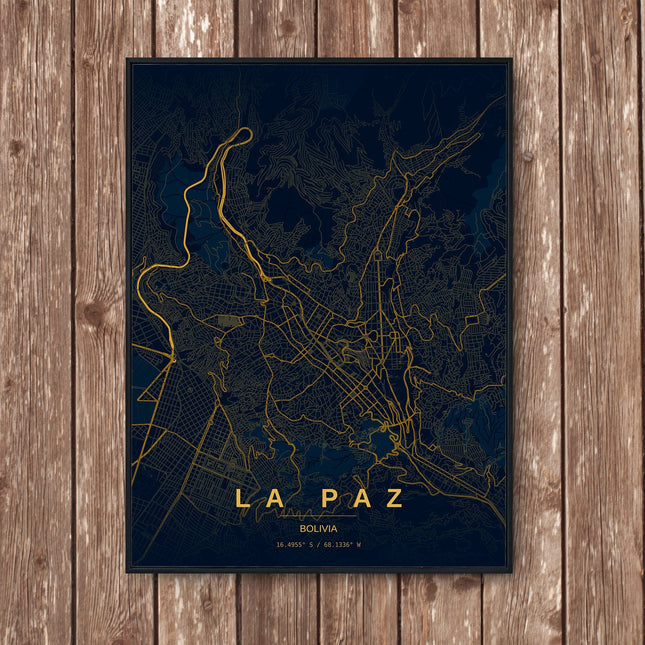 La Paz Map Art Print - Wall Print | Personalised Gift