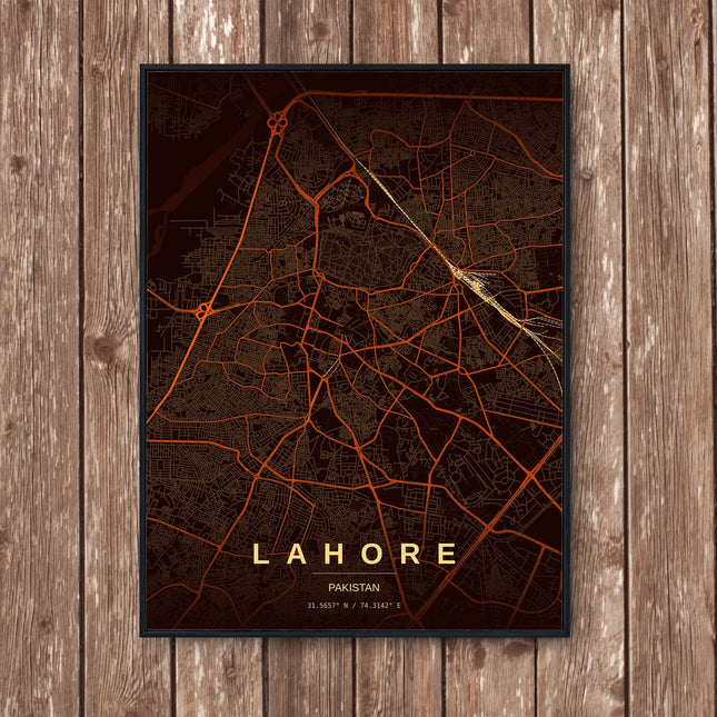 Lahore Map Art Print - Wall Print | Personalised Gift