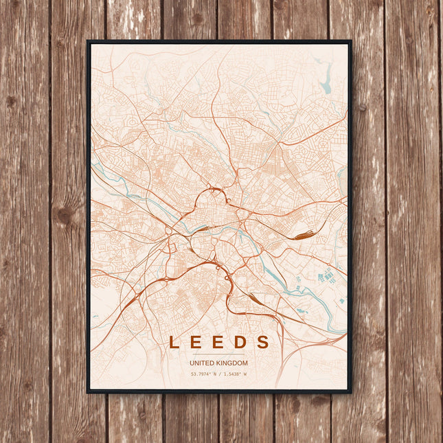 Leeds Map Art Print - Wall Print | Personalised Gift