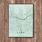 Lima Map Art Print - Wall Print | Personalised Gift