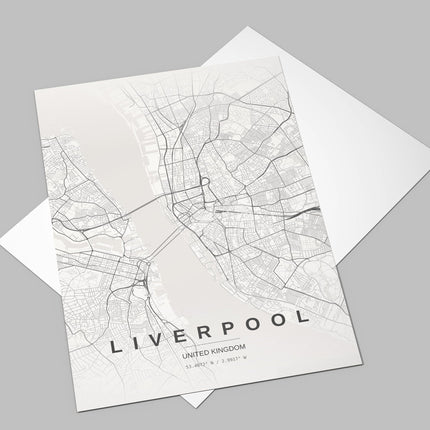 Liverpool Map Art Print - Lifestyle Room Setting