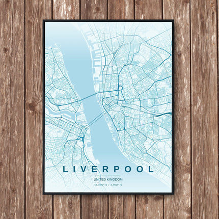 Liverpool Map Art Print - Wall Print | Personalised Gift