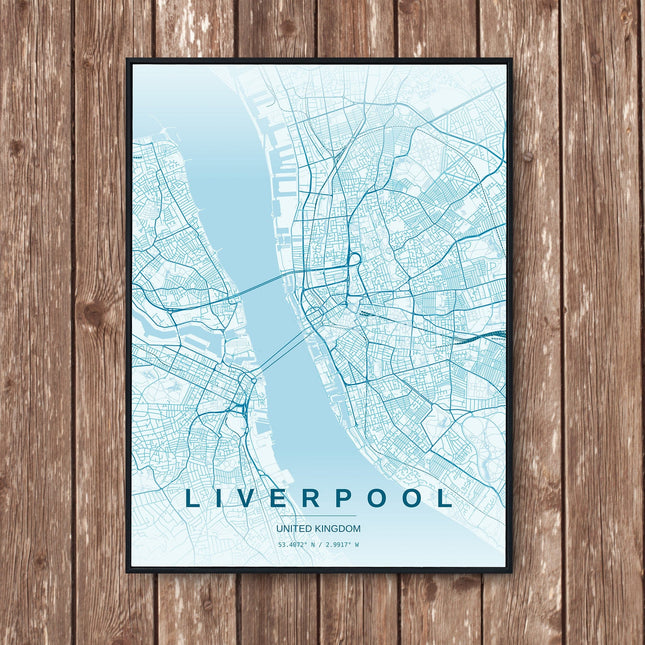 Liverpool Map Art Print - Wall Print | Personalised Gift