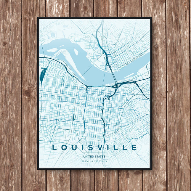 Louisville Map Art Print - Wall Print | Personalised Gift