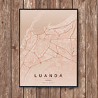 Luanda Map Art Print - Wall Print | Personalised Gift
