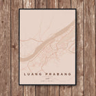 Luang Prabang Map Art Print - Wall Print | Personalised Gift