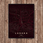 Lusaka Map Art Print - Wall Print | Personalised Gift