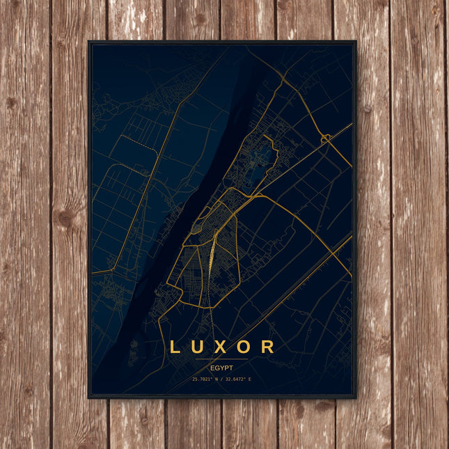 Luxor Map Art Print - Wall Print | Personalised Gift