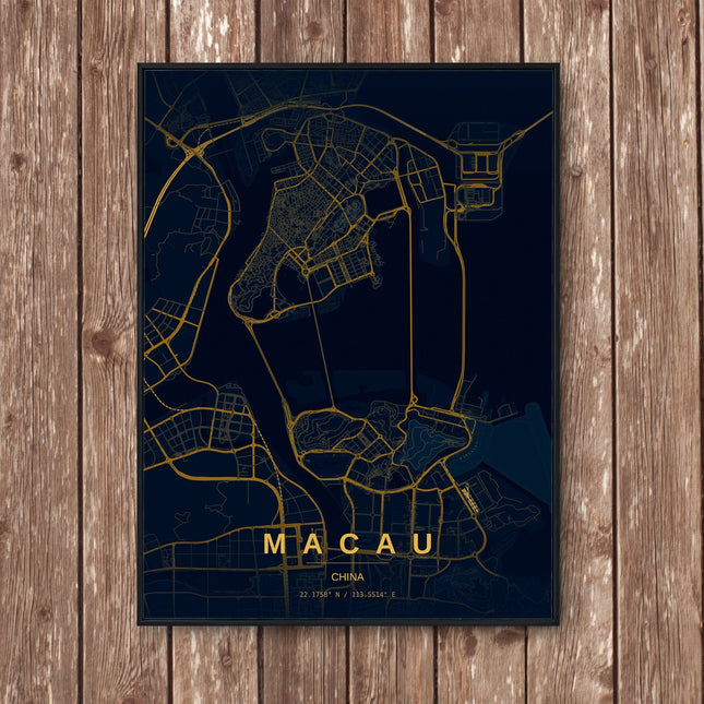 Macau Map Art Print - Wall Print | Personalised Gift