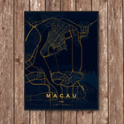 Macau Map Art Print - Wall Print | Personalised Gift