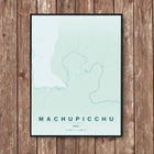 Machu Picchu Map Art Print - Wall Print | Personalised Gift