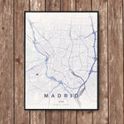 Madrid Map Art Print - Wall Print | Personalised Gift