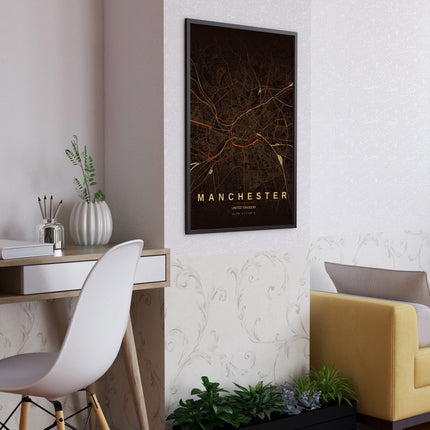 Manchester Map Art Print - Alternative Angle View