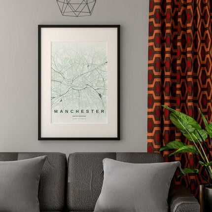 Manchester Map Art Print - Alternative Angle View