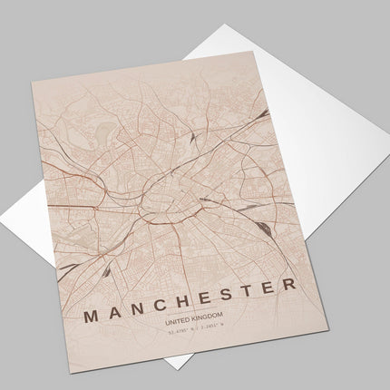Manchester Map Art Print - Lifestyle Room Setting