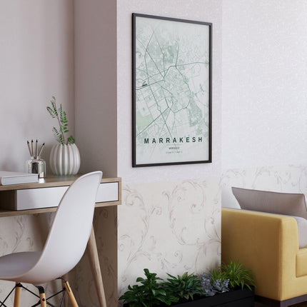 Marrakech Map Art Print - Alternative Angle View