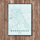 Marrakech Map Art Print - Wall Print | Personalised Gift