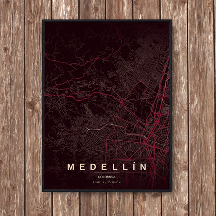 Medellín Map Art Print - Wall Print | Personalised Gift
