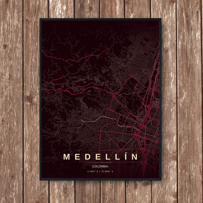 Medellín Map Art Print - Wall Print | Personalised Gift