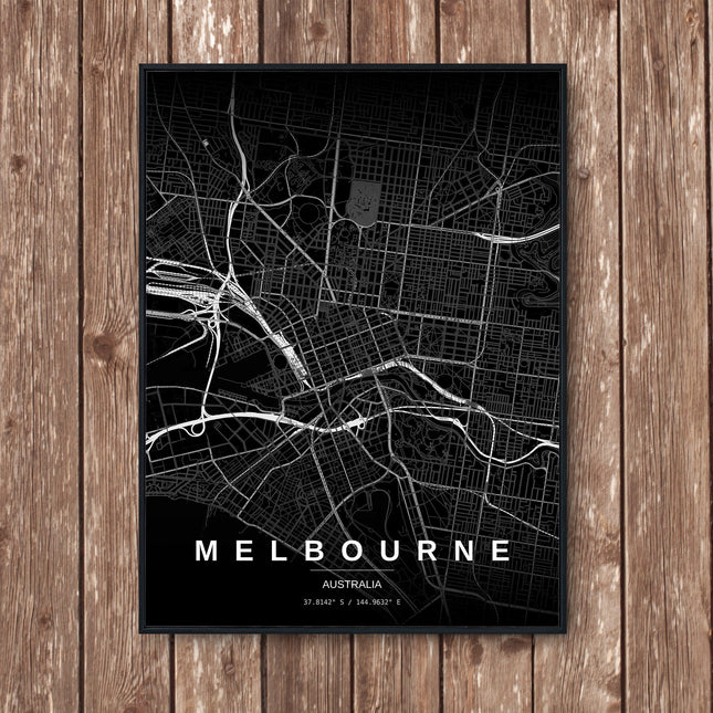 Melbourne Map Art Print - Wall Print | Personalised Gift