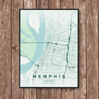 Memphis Map Art Print - Wall Print | Personalised Gift