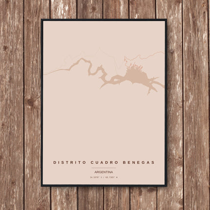 Mendoza Map Art Print - Wall Print | Personalised Gift