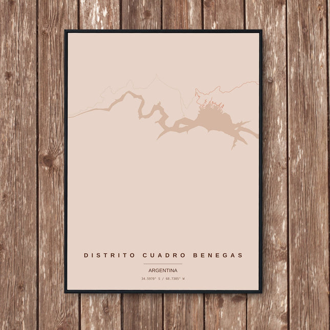 Mendoza Map Art Print - Wall Print | Personalised Gift