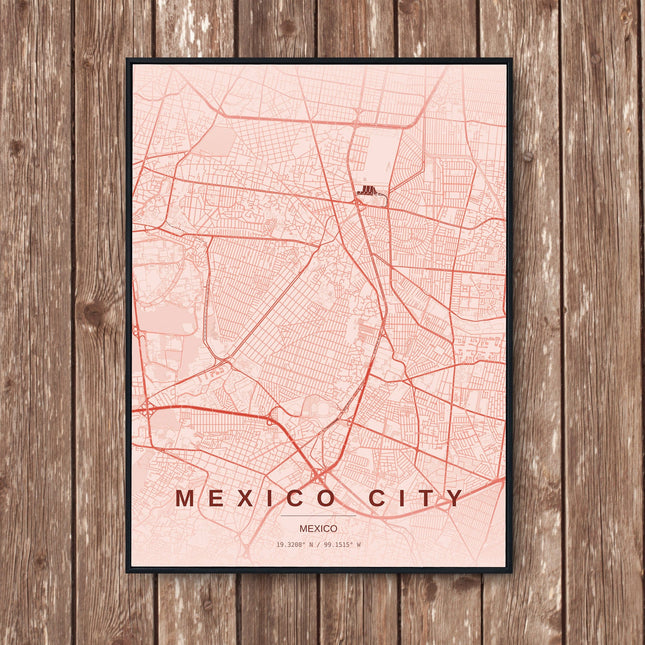 Mexico City Map Art Print - Wall Print | Personalised Gift