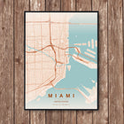 Miami Map Art Print - Wall Print | Personalised Gift