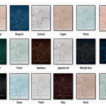Milan Map Art Print - Alternative Angle View