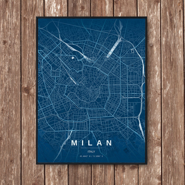 Milan Map Art Print - Wall Print | Personalised Gift
