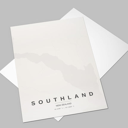 Milford Sound Map Art Print - Alternative Angle View