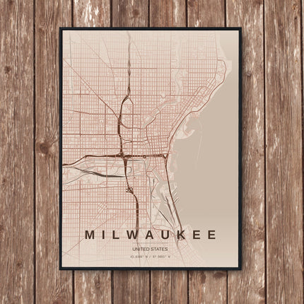 Milwaukee Map Art Print - Wall Print | Personalised Gift