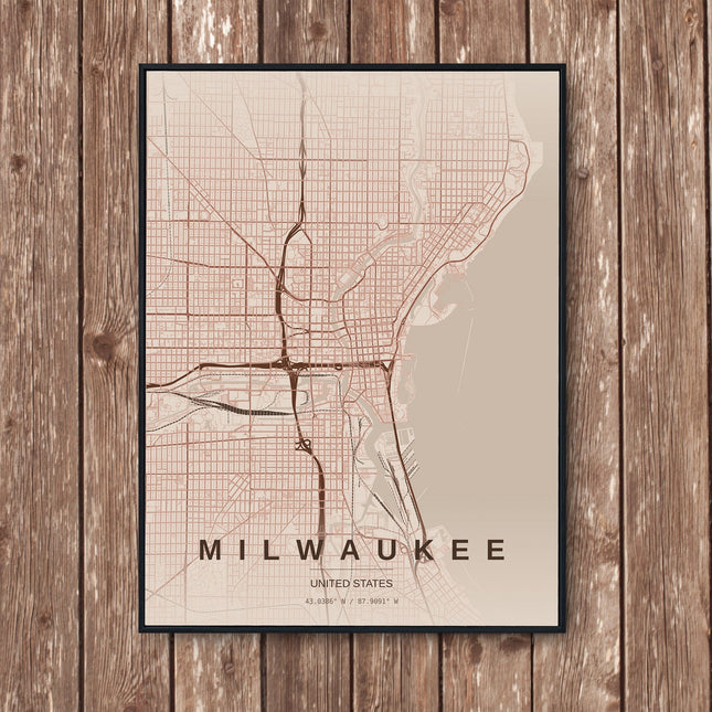 Milwaukee Map Art Print - Wall Print | Personalised Gift