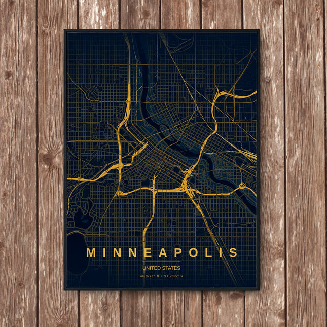 Minneapolis Map Art Print - Wall Print | Personalised Gift