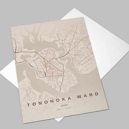 Mombasa Map Art Print - Alternative Angle View
