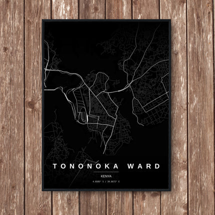 Mombasa Map Art Print - Wall Print | Personalised Gift