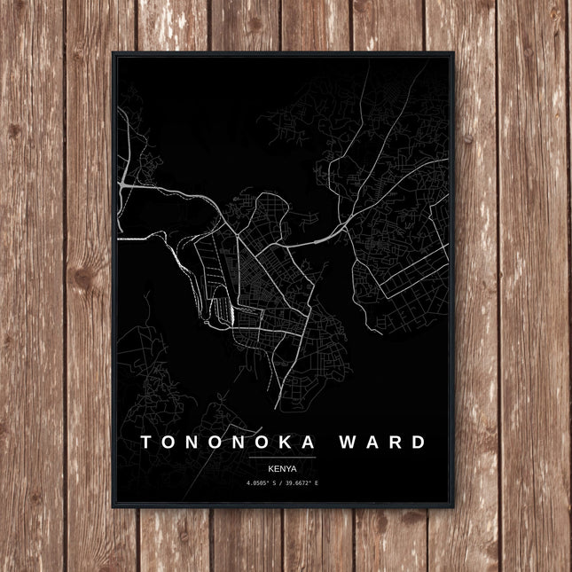 Mombasa Map Art Print - Wall Print | Personalised Gift