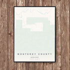 Monterey Map Art Print - Wall Print | Personalised Gift